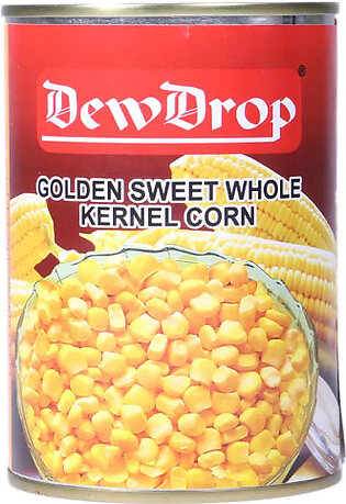 Dew Drop Golden Sweet Corn Whole Kernel 350 Gm Tin