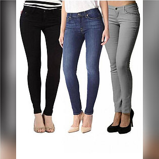Pack Of 3 - Multi Color - Skinny Jeans For Women