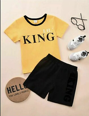 T-shirt And Short Pants For Kids Baby Boys And Baby Girls Round Neck Short Sleeve Tee Top's Clothes Sets Dresses Outfit