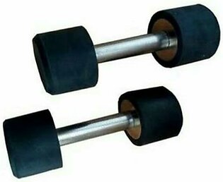 Dumbbell Set With Rubber Coated Dumbell Black Pair -