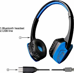 Sades D201 4.1 Bluetooth Headset Stereo Gaming Headphones With Mic Jack On Ear For Pc Laptop And Other Smart Phones