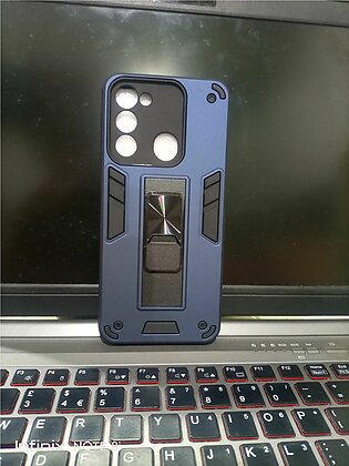 Phone Case for Tecno Spark 8C - Holder Function - Shockproof Bumper Armor Case