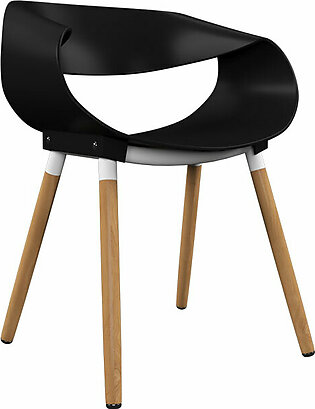 Interwood Chair Drake 2  (Black, Natural)  - Secure delivery + Free Installation