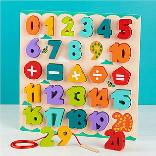 3 In 1 Number Lacing White Board With Marker