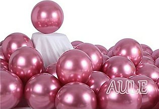 10 Pink Metallic Balloons Pack