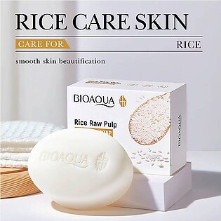 Bioaqua Rice Raw Pulp Soap Moisturizing Hydrating Skin Rejuvenation Face And Body Oil Control Soap 100g Bqy45279