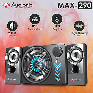 Audionic Max 290 Bluetooth Speakers, Multimedia Room Speakers, 2.1 Surround Sound Speaker With Remote, Audio Stereo Woofer Speaker System, Channel Speakers, Powerful Sound Booming Bass Speakers