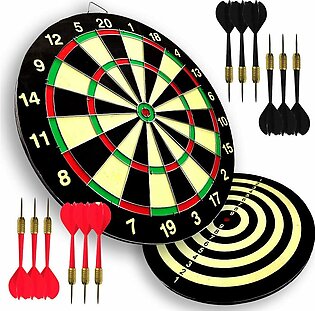 Dart Board Score - Dartboard With Two Games Design, 6 Tip Darts, One-piece Shaft And Flight With No Flights Falling Out, Easy Hang Up Construction