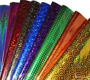 Shiny Gift Paper/ Wrapping Paper Multicolor Pack Of 10 Sheets