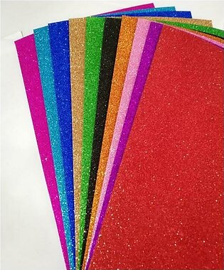 Fomic Glitter Sheets - Pack Of 10 - Multicolour