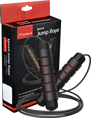 APOLLO SPEED JUMP ROPE STEEL WIRE WITH PLASTIC FOAM HANDLE SKIPPING ROPE WITH ADJUSTABLE LENGTH FAJR02-35