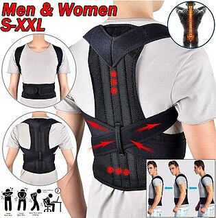 H&s Collection Posture Corrector Belt, Back And Shoulder Support - Back Pain Relief Belt