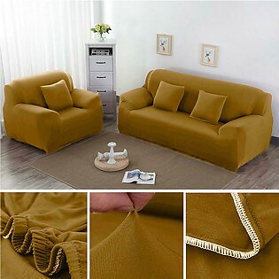 Sofa Cover 7 Seater (3+2+1+1) | Stretchable 7 Seater Sofa Covers Set | Elastic Fitted Solid Color Jersey Cover Jumbo Size (standard Plus) | Comfortable Couch Cover