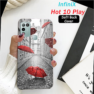 Infinix Hot 10 Play Cover Case  - Rain Soft Case Cover