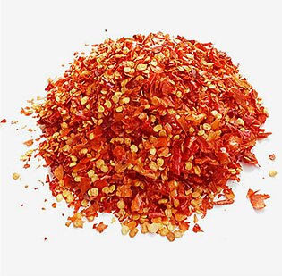 Red Chilli Flakes / Crushed (dara Laal Mirch) - 500 Grams