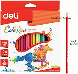 Deli 24 Colored Pencil Set - Pack Of 24 Colour Student Coloring Color Pencil 24pcs Set Multicolor