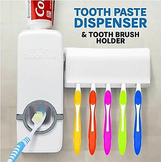 Toothpaste Dispenser And Brush Holder.