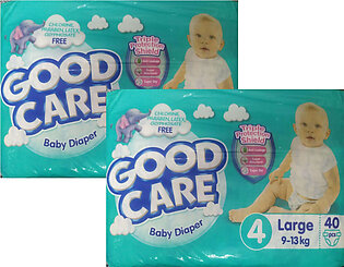 Good Care Baby diapers Pack Of 2 Size 4 Large 40 Pcs  9-13 kg