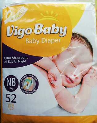 Vigo Baby Diapers Size-1 NewBorn -5KG (52 Pcs Pack)