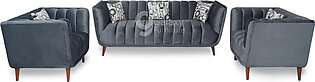 Galaxy Modern 5 Seater Turkish Design Sofa Set, Diamond Supreme 12 Years’ Warranty Foam Imported Velvet Fabric With Matching Or Your Choice Pillows, Imported Tempered Spring Used In Seats 3+1+1