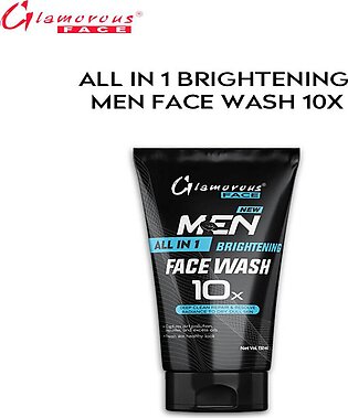 Glamorous Face Men All In 1 Face Wash, 10x Deep Clean Repair And Resolve Radiance To Dry , Dull Skin