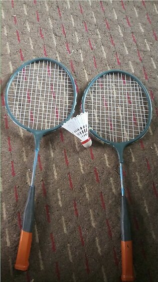 2 Badminton Rackets For Kids + Shuttle