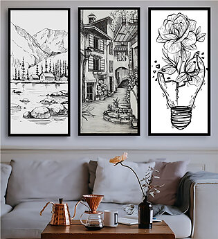 Set Of 3 Wall Frames And Wall Art For Home And Office Decoration