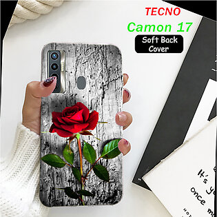 Tecno Camon 17 Back Case  - Rose Soft Case Cover