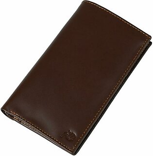 Jild-18 Pockets Leather Long Wallet-dark Brown
