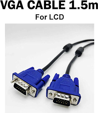 VGA Cable 1.5 Meter for LCD, Computer, Monitor, LED