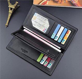 Leather Long Wallet For Men Slim Money Mobile Wallet Card Holder