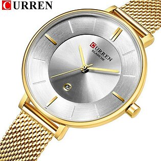 CURREN Beautiful Thin Quartz Bangle Watch For Girls Stainless Steel Wristwatch With Box-9037