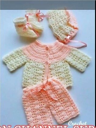 Crochet Dress For Babies / Newborns Babies Woolen Dress Set / Baby Woolen Dress