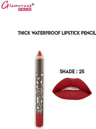 Glamorous Face Thick Waterproof Lipstick Pencil, Crayon Lipstick, Matte Longwear Lipstick Makeup, Long Lasting Soft Pencils For Natural And Nude Looks.