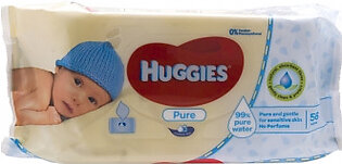Baby Wipes Pure 56Pcs Huggies (UK) ( PACK OF 2 )