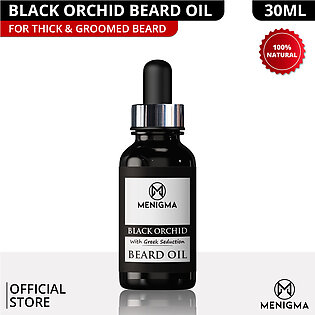 Black Orchid Beard Oil - With Greek Seduction - For Nourishment And Grooming - Menigma