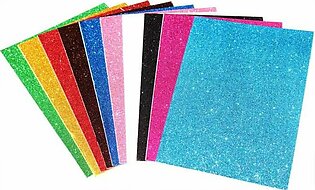 Glitter Fomic Sheet Sticker Best Quality Pack Of 10 Pcs
