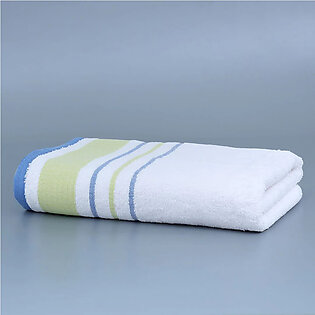 Super Soft Pure Cotton Hand Towel- 1 Pc Of Stripe Design Bath Towel - Any Random Design