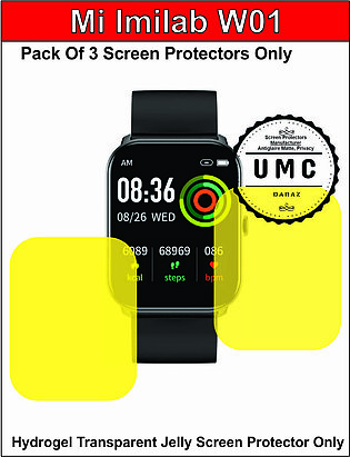 W01 Smart Watch imi-lab Screen Protector Jelly Clear Pack Of 3
