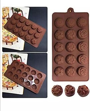 Silicone Chocolate Mould Multi Shapes (random Designs) - Brown