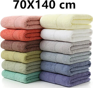 Pure Cotton Super Absorbent Large Towel Face/bath Towel Thick Soft Bathroom Towels Comfortable Beach Towels 17colors
