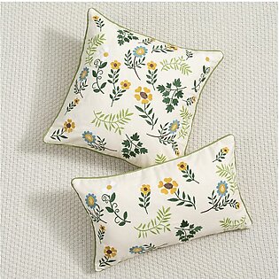 2 Pcs Digital Printed Cotton Cushions And Covers