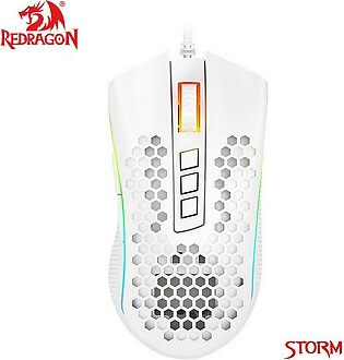 Redragon M808 Storm Lightweight RGB Gaming Mouse 85g Honeycomb Shell 12,400 DPI 7 Programmable Buttons