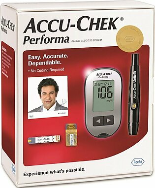 Accu Chek Performa Gluco Meter With 10 Strips Free.