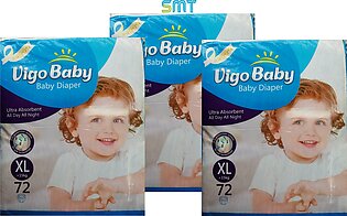 Vigo Baby Diapers Size-5 XL +15KG (72 Pcs Pack) Pack Of 3