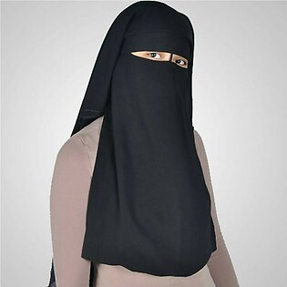Single Layered Abaya Niqab Hijab Niqab For Girls Double Patti Nakab For Women Ibne Zafar Hq-02