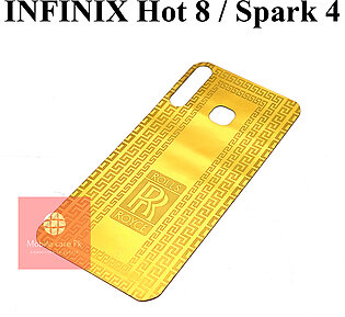 Back Golden Protector For Infinix Hot 8 / Spark 4