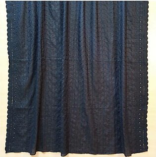 100% Pure Lawn Black Hand Work Shawl For Women