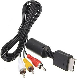 Play Station To AV Cable For PS2 - PS3 - Black