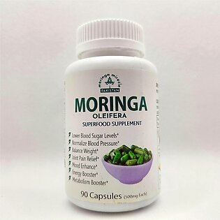 Moringa Capsules 90 in Bottle - Organic Moringa Pills Capsules , Weight Loose ,مورنگا کیپسول